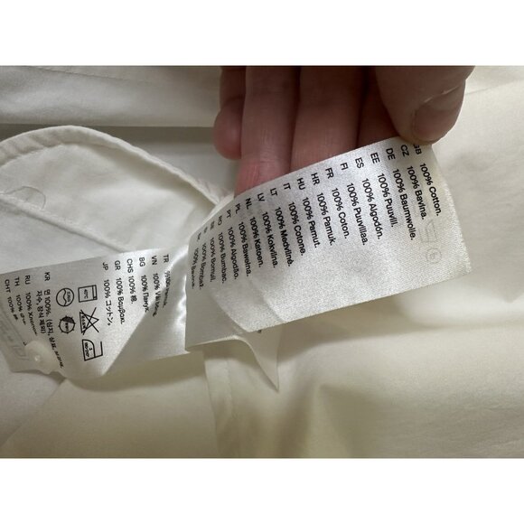 Cos Shirt A-line Pleated White Ivory Dress Size 4 S - Picture 6 of 7